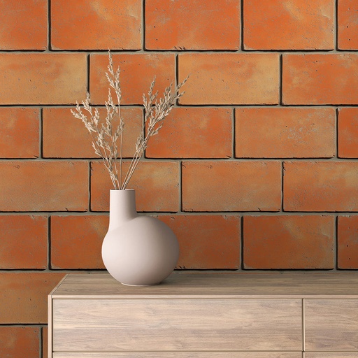 Backsteinwand in Orange II