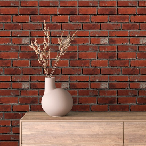 Backsteinwand in Rot, strukturiert