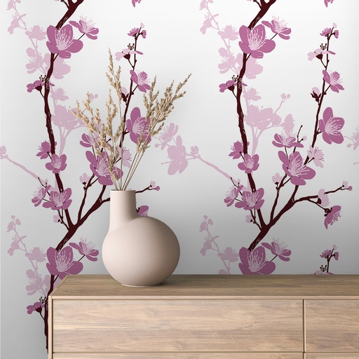 Kirschblüten in Rosa, minimalistisch
