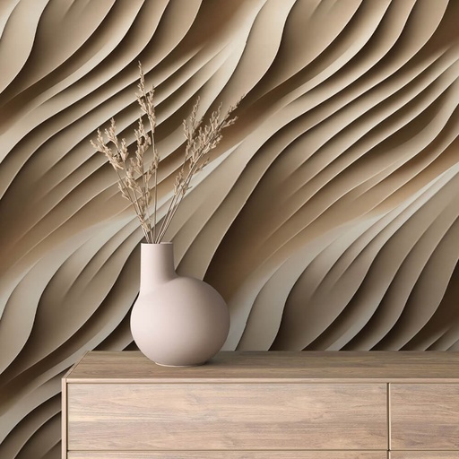 3D-Muster in Beige, abstrakt