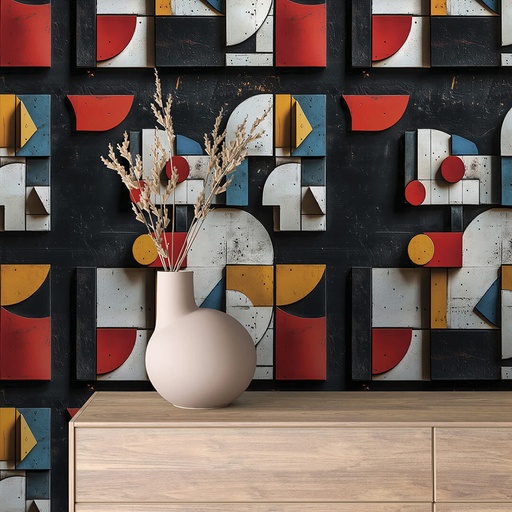 Geometrisches Muster in Bunt, strukturiert