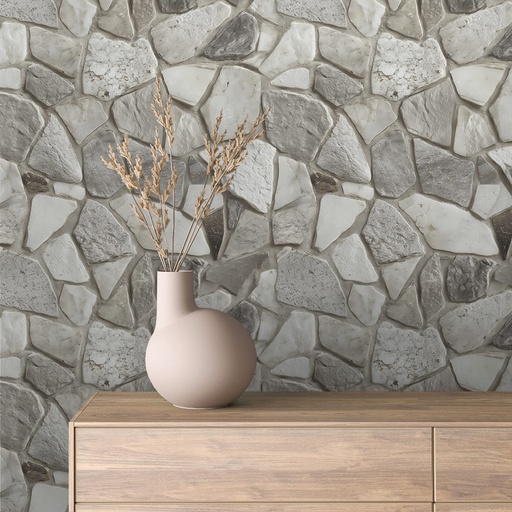 Mosaik in Natur-Grau