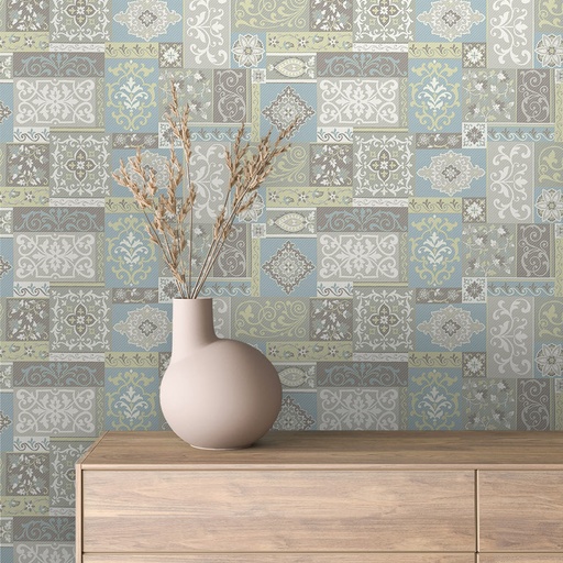 Geometrisches Muster in Pastell, Vintage