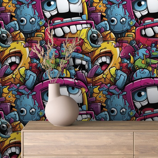 Graffiti in Bunt, verspielt