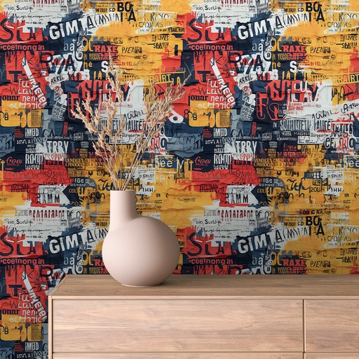 Graffiti in Bunt, abstrakt