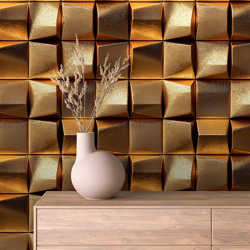Geometrisches Muster in Gold, metallisch