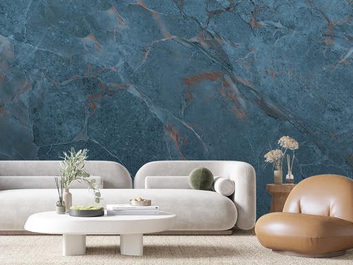 Blauer Marmor, abstrakt geädert