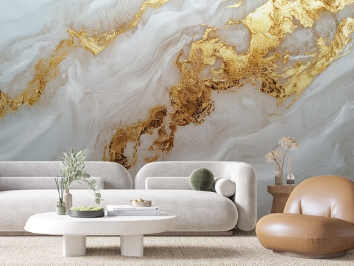 Weiß-Gold Marmor, luxuriös
