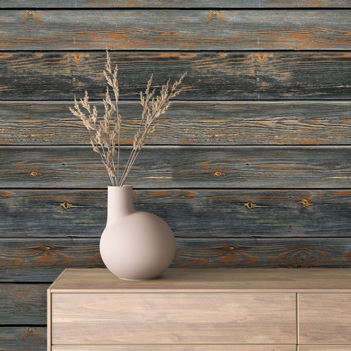 Graue verwitterte Dielenwand